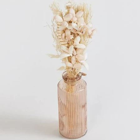 Home Centre Corsica Eden 3-Petal Decorative Flowers in Glass Vase