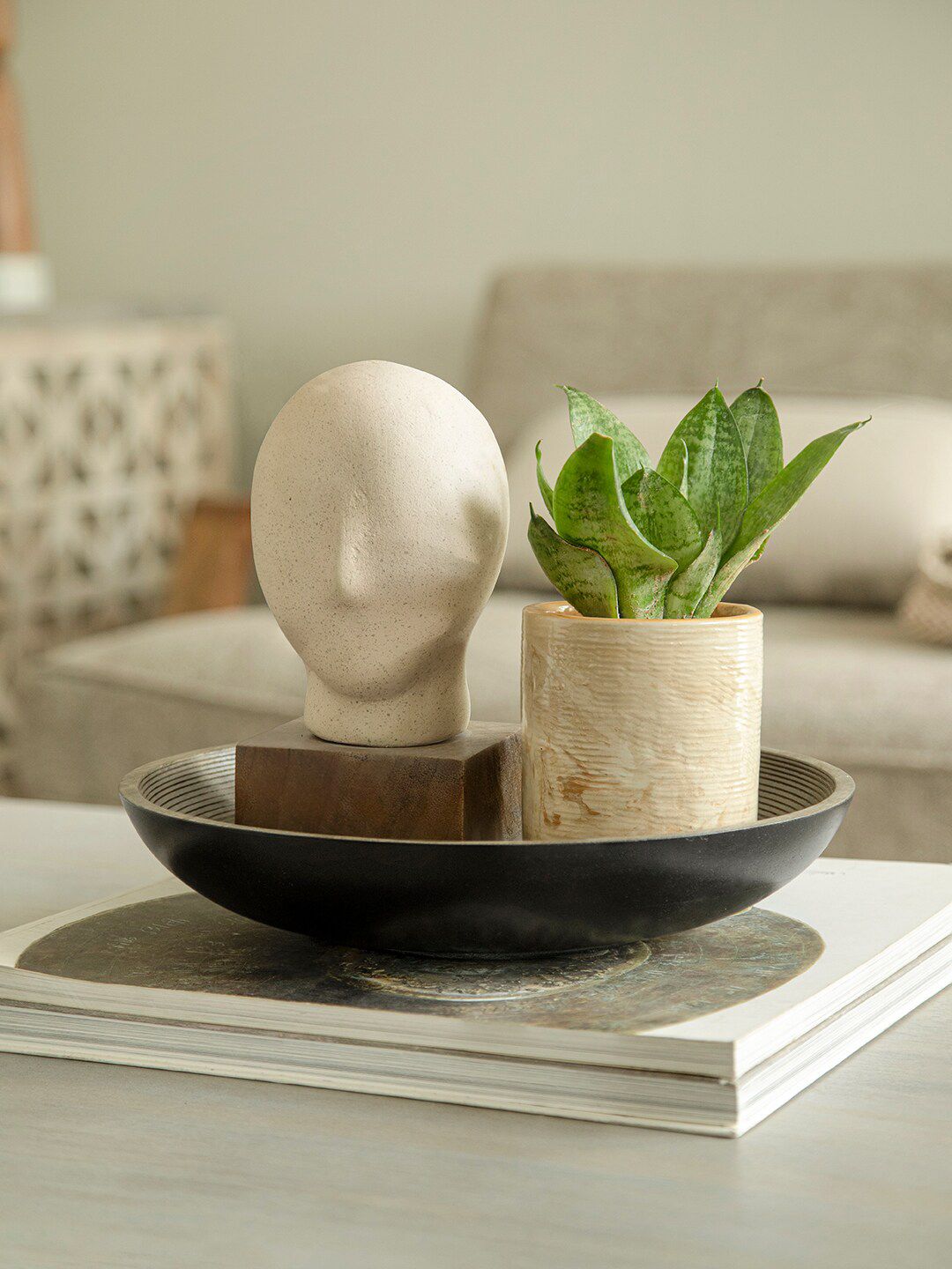 Ellementry Calm Face Ecomix Sculpture