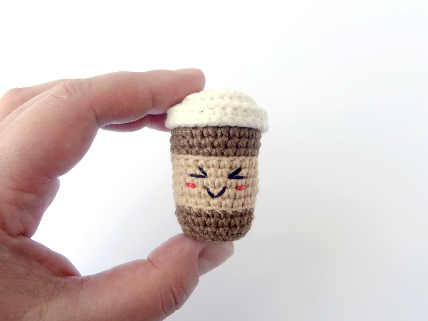 Coffee cup keychain Crochet Pattern