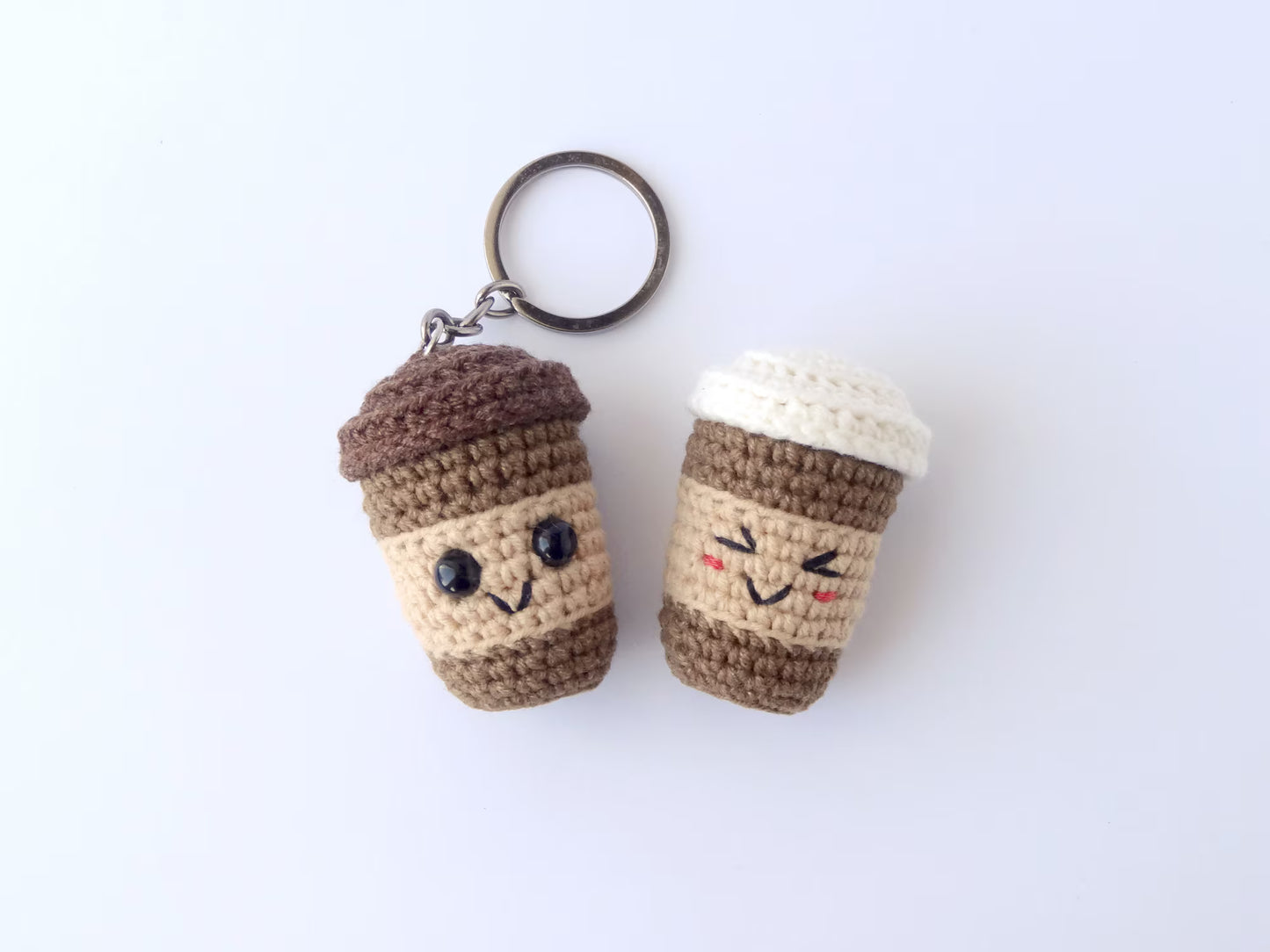 Coffee cup keychain Crochet Pattern