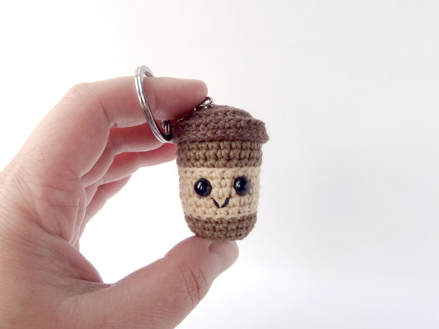 Coffee cup keychain Crochet Pattern