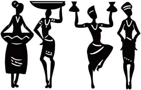 AUROMIN THE Art OF INGENUITY Tribal Women 4 Pcs Wall Decoration